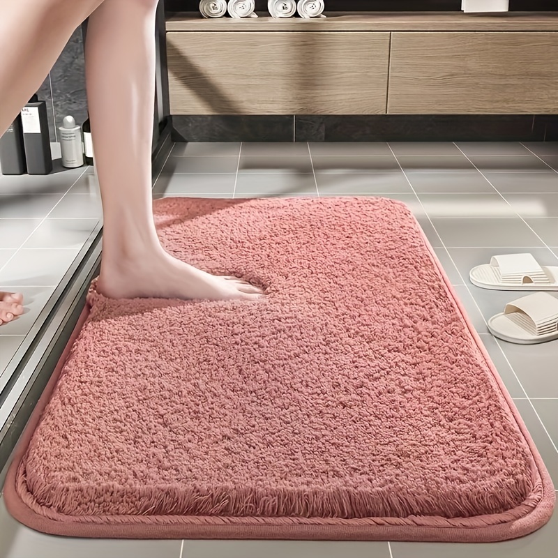 Olanly Silicone Bath Mat Shower Bathroom Rug Non-Slip Memory Foam Carpet  Soft Velvet Bath Foot Mat Stone Floor Quick Dry Rug Mat - AliExpress