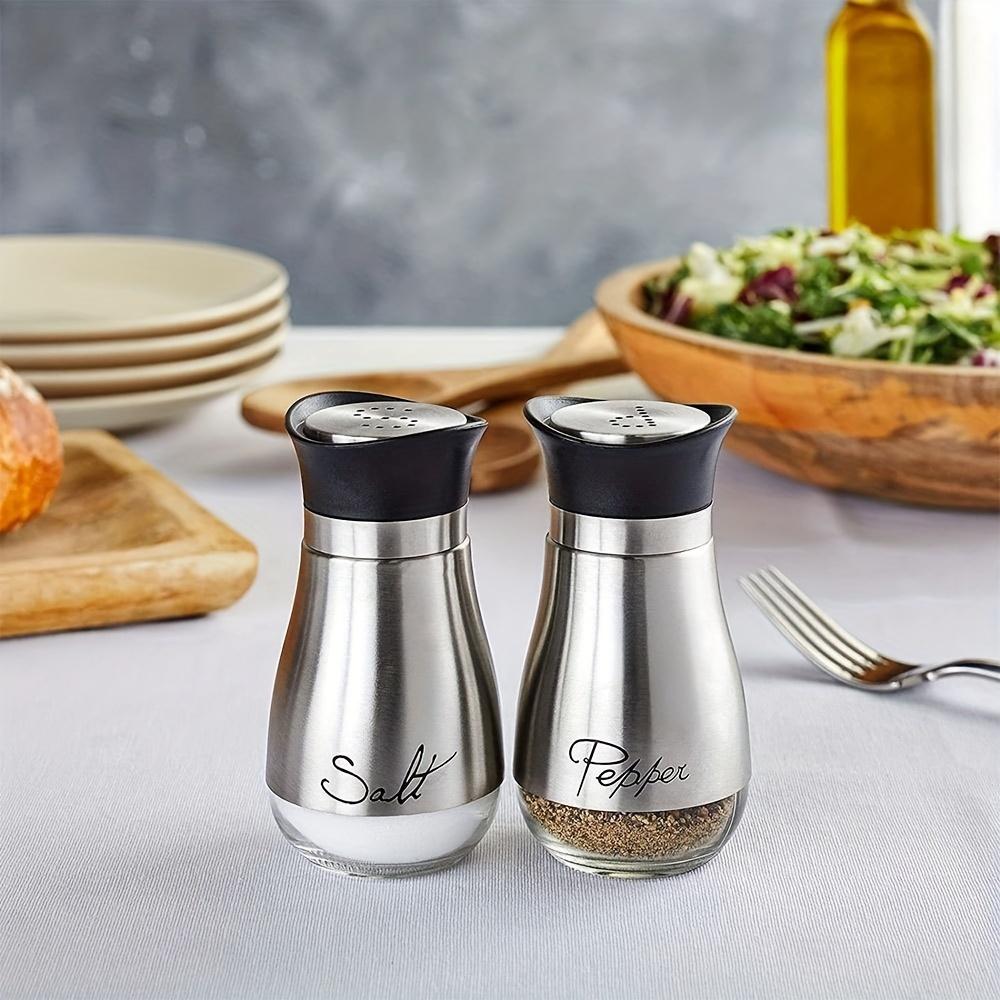 Salt Pepper Shakers Set Refillable Salt Pepper With - Temu