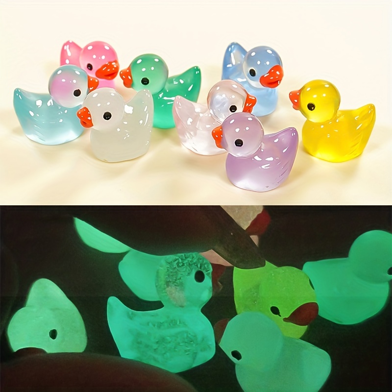 120pcs Mini Resin Ducks Decoration, Tiny Miniature Ducks Mini Resin Duck  Figures Tiny Duck Accessories for Craft Home Prank Game Dollhouse School