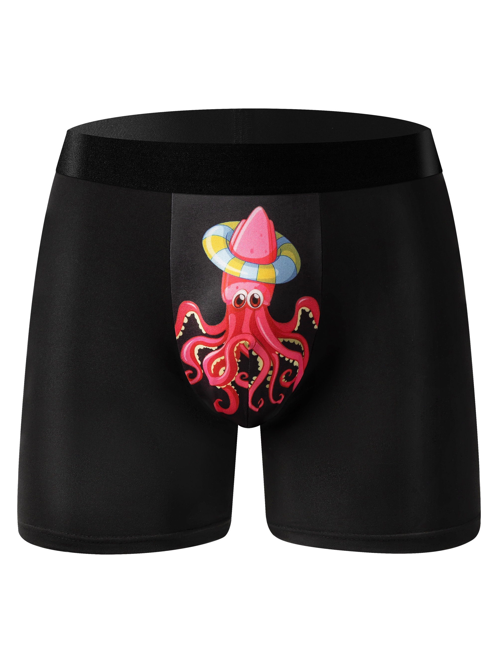 Men's Long Boxers Briefs Novelty Funny Elastic Boxers Trunks - Temu