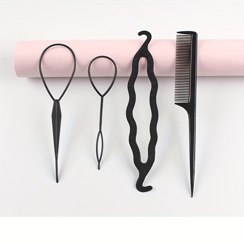 5PCS Pull Hair Needle Double Hook Plate Made Needle Comb Hair Roller Hair  Braid Tool Twist Curler Ponytail DIY Styling Accessory - AliExpress
