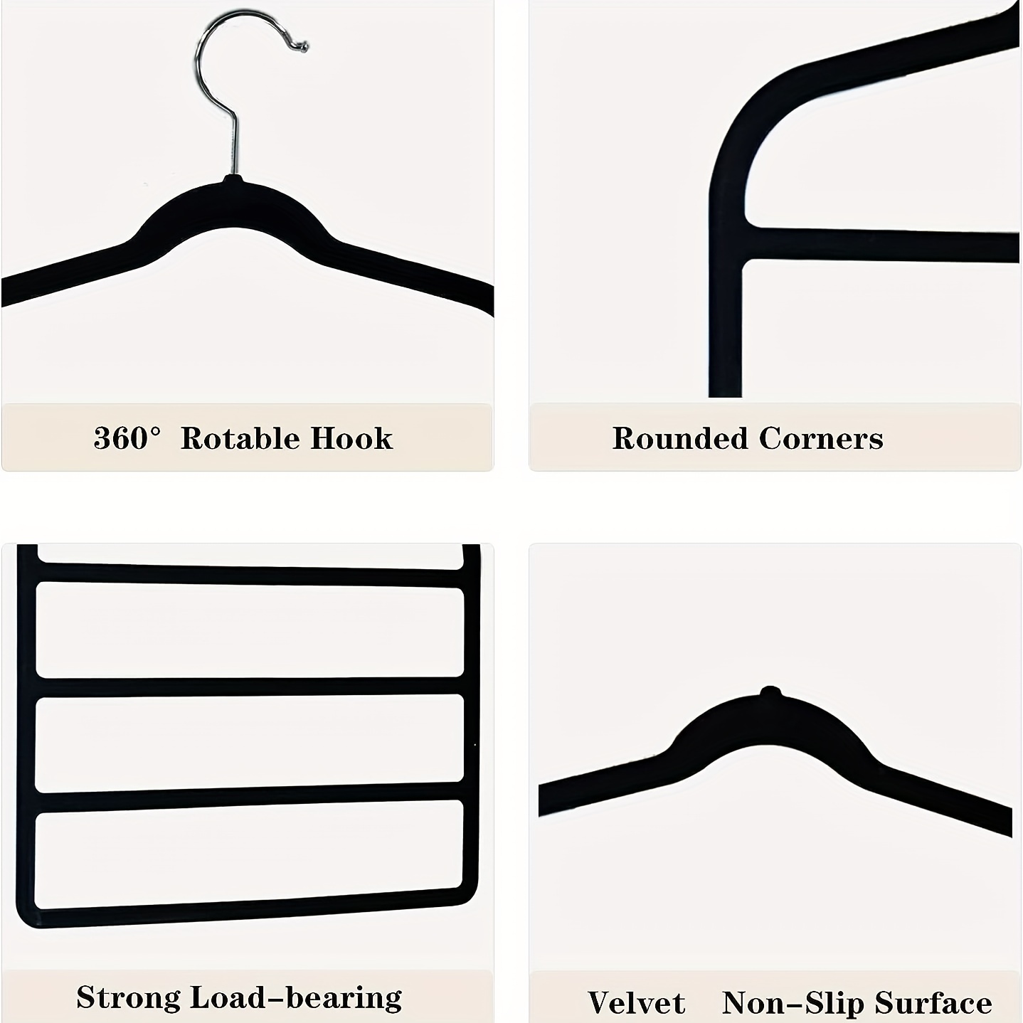 Multi-layer Velvet Pants Hanger, Durable Clothes Hanger For Pants