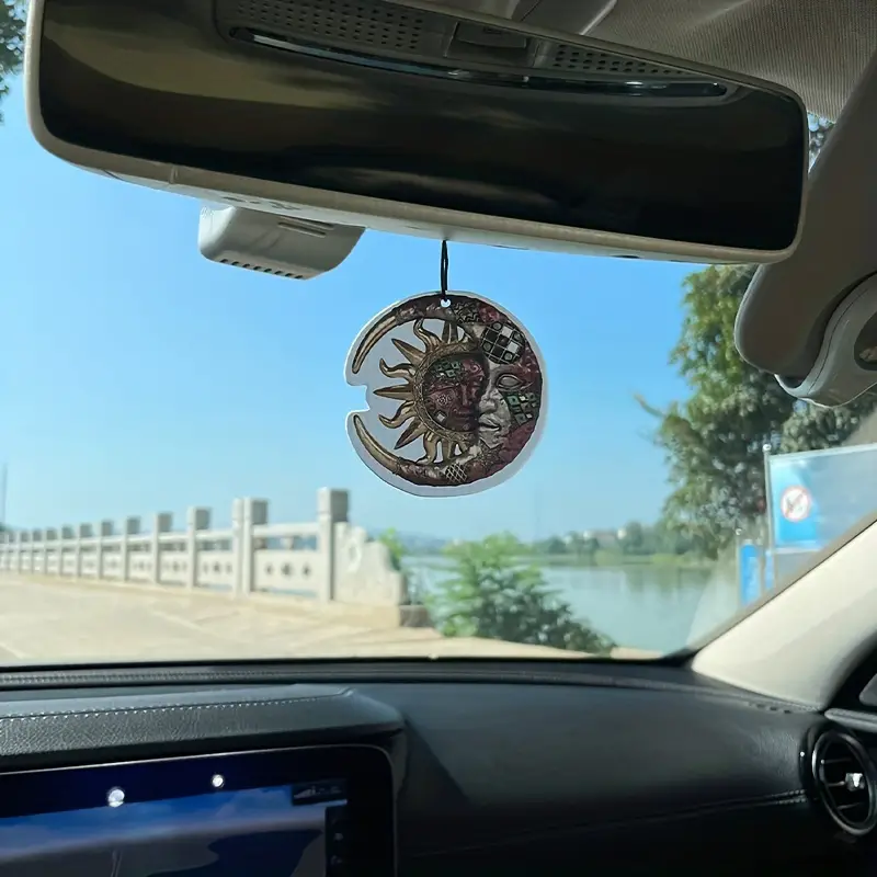 Moon And Sun Car Aromatherapy Tablets Car Fragrance Rearview - Temu