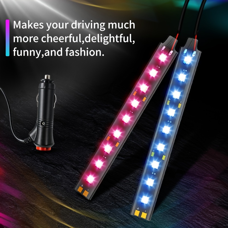 TABEN - Kit de iluminación LED para Interior de Coche con 8 Colores,  Impermeable, Ambiente Interior neón Tira de Luces para Coche 1 W CC 12 V (1  Juego) : : Coche y moto