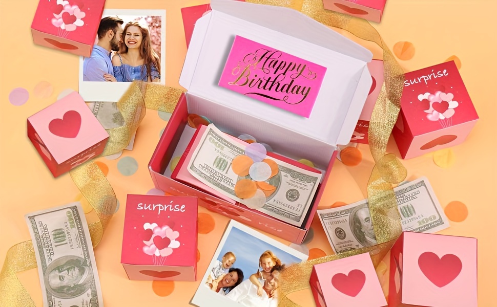 TUTUnaumb Surprise Gift Box Explosion for Money, Unique Folding