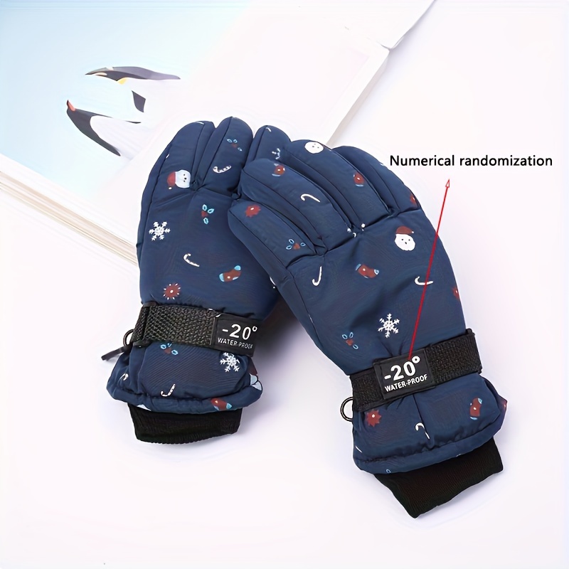 Gants d'hiver chauds pour enfants de 1 à 6 ans, gants de ski extensibles  tricotés pour filles de 1 à 6 ans, gants moufles (beige, taille S) :  : Mode