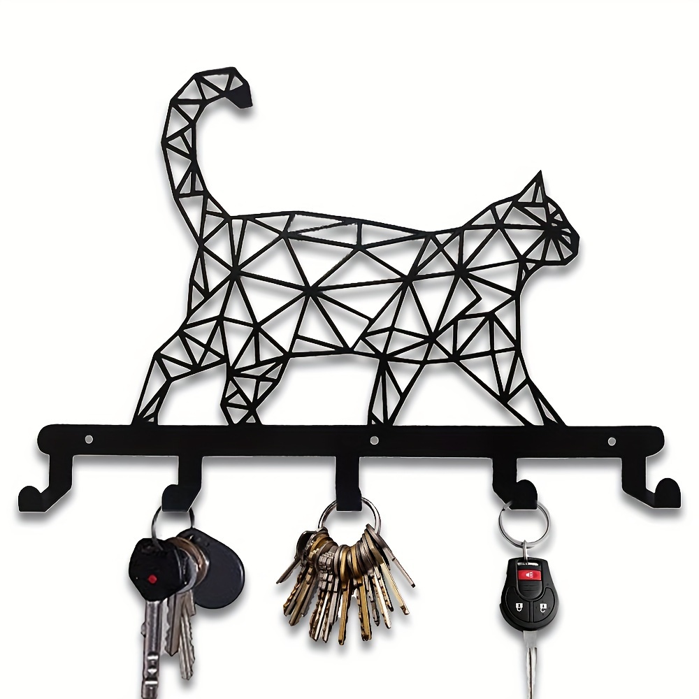 Cat shaped Wall Mounted Coat Rack Cute Metal Wall Hanger - Temu