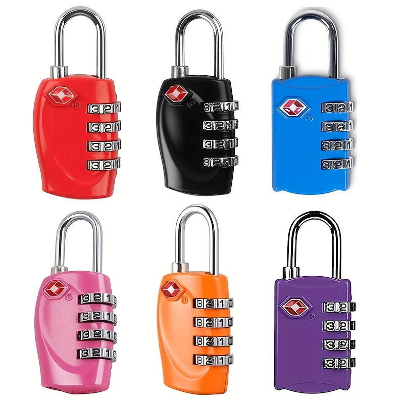 

2pcs Approved Luggage Combination Locks, 4 Digit Combination Padlock For Travel Bag, Suit Case, Lockers, Gym, Bike Locks