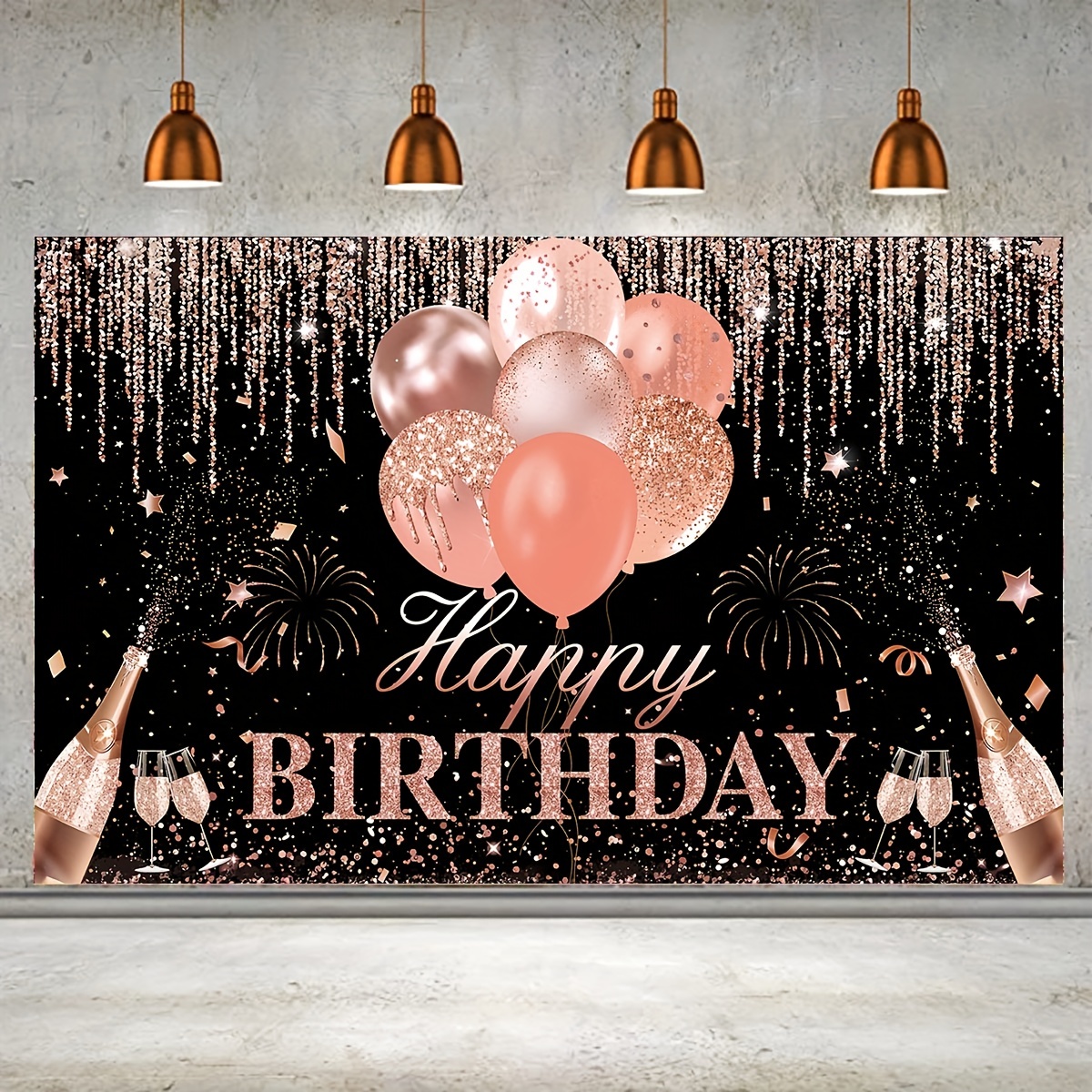 Decoración de pancarta de feliz cumpleaños número 16 para niño, diseño de  telón de fondo de 16 cumpleaños, decoración de suministros para fiesta,  dieciséis carteles de cumpleaños, accesorios para fotos : 