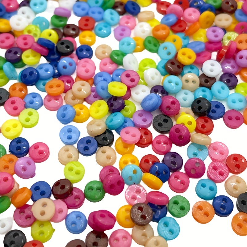 Colorful Mixed Small Buttons Plastic Sewing Buttons For - Temu