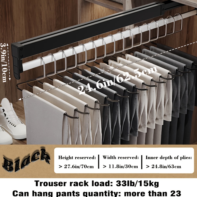 Pull out Clothes Storage Rod Adjustable Wardrobe Clothing - Temu