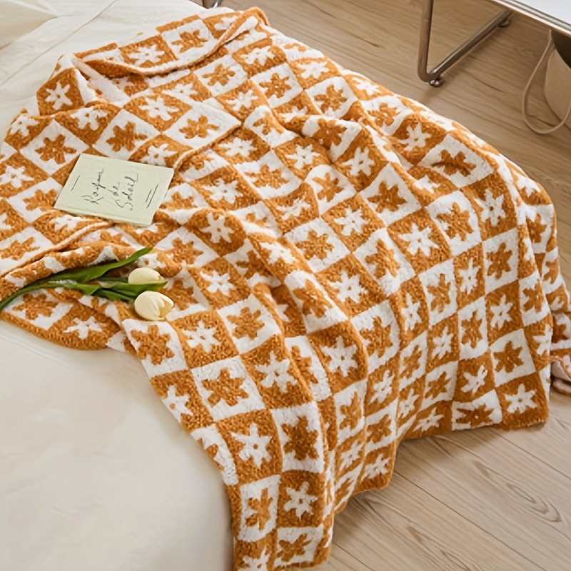 Colcha suave de algodón puro para cama doble, cobertor de sofá