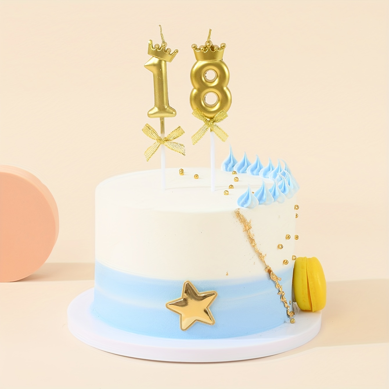 1 Pieza Vela Pastel Cumpleaños Número Dorado Celebración - Temu Chile