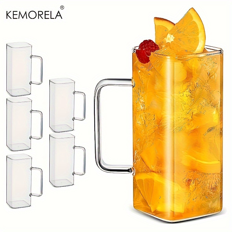  Water Glasses Thin Square Drinking Glasses Transparent