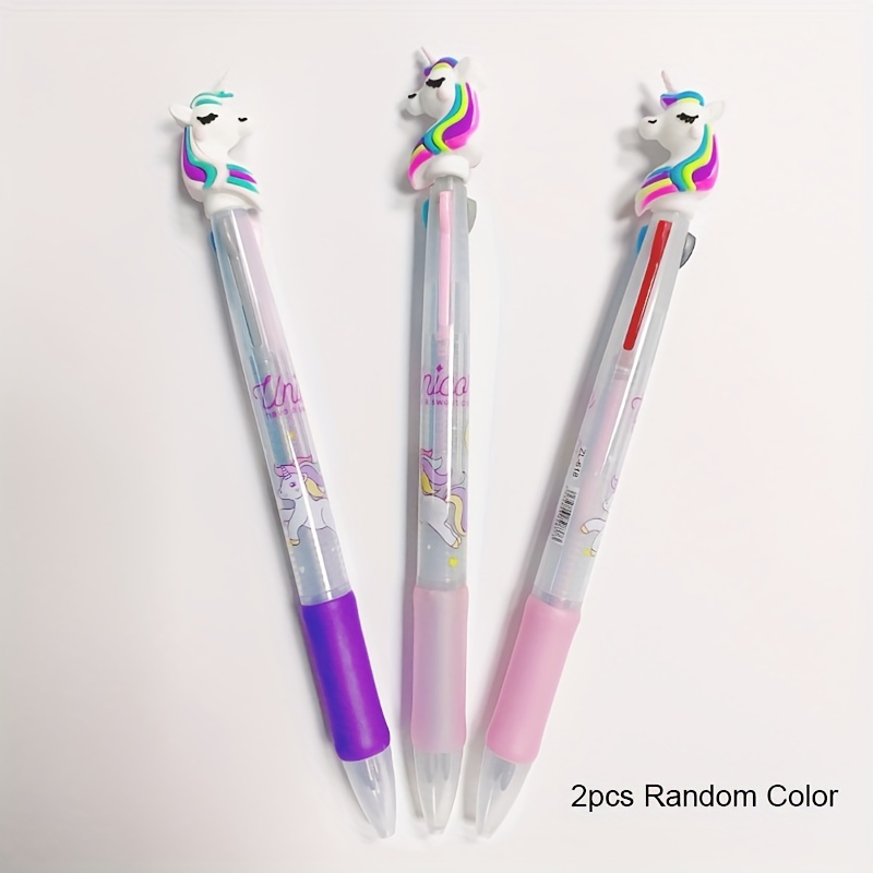 Stylo 3 couleurs Licorne