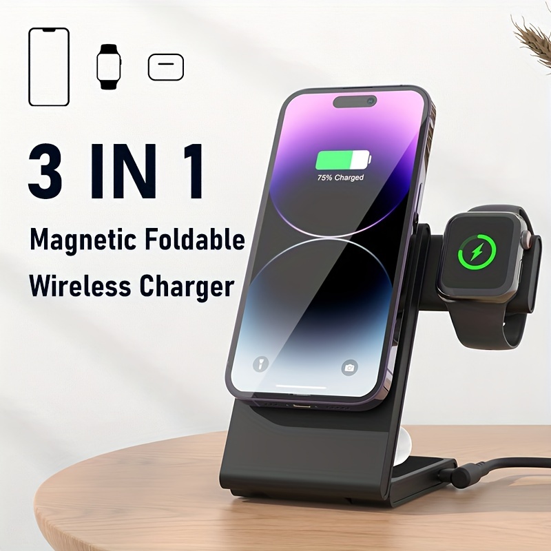 Wireless Charging Station 1 Travel Magnetic Wireless Charger - Temu