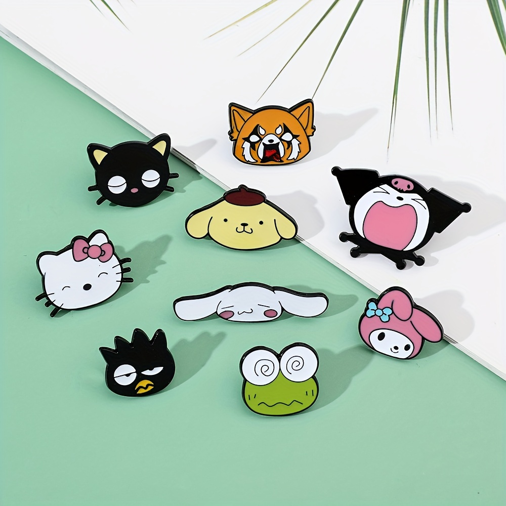 Cute Pins Sanrio Hello Kitty Kuromi Badges Popular Anime Brooch Student  Cartoon Enamel Lapel Pins for Backpack Accessories