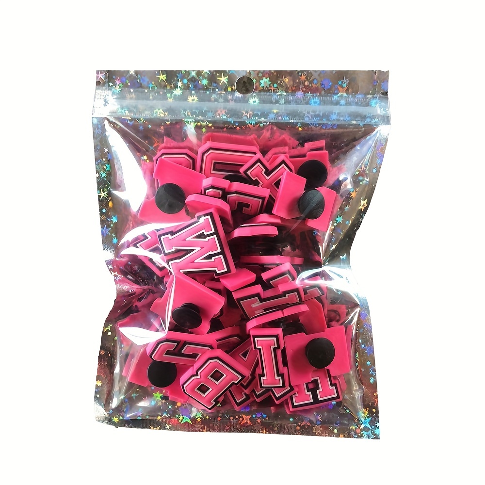 PINK Letter Shoe Charms – Jazz N Jay Creations