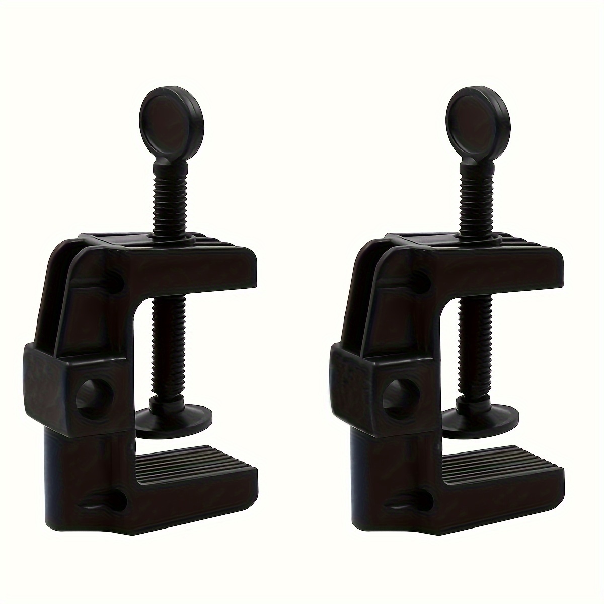 

1pc/2pcs Universal C-clamp Support Clamp Desktop Mount Holder Stand With 1/4" And 3/8" Thread Black