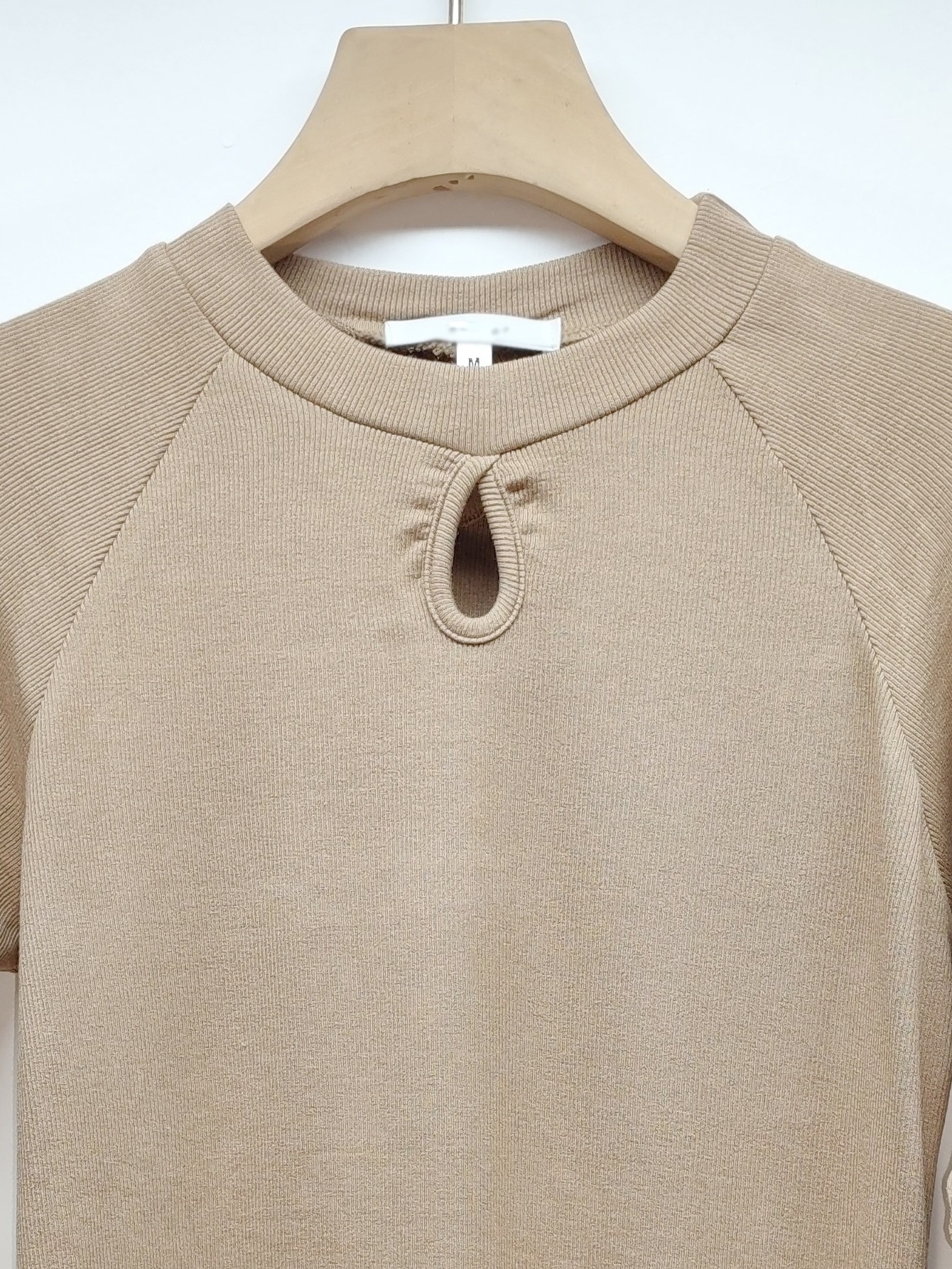 Solid Keyhole T shirt Elegant Long Sleeve Crew Neck T shirt - Temu