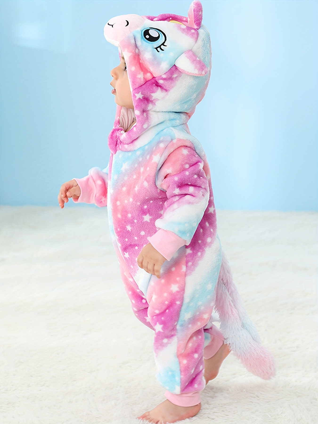 Kids Girl Baby Pink Pyjamas Soft Fleece PJs 2 Piece Flannel Set