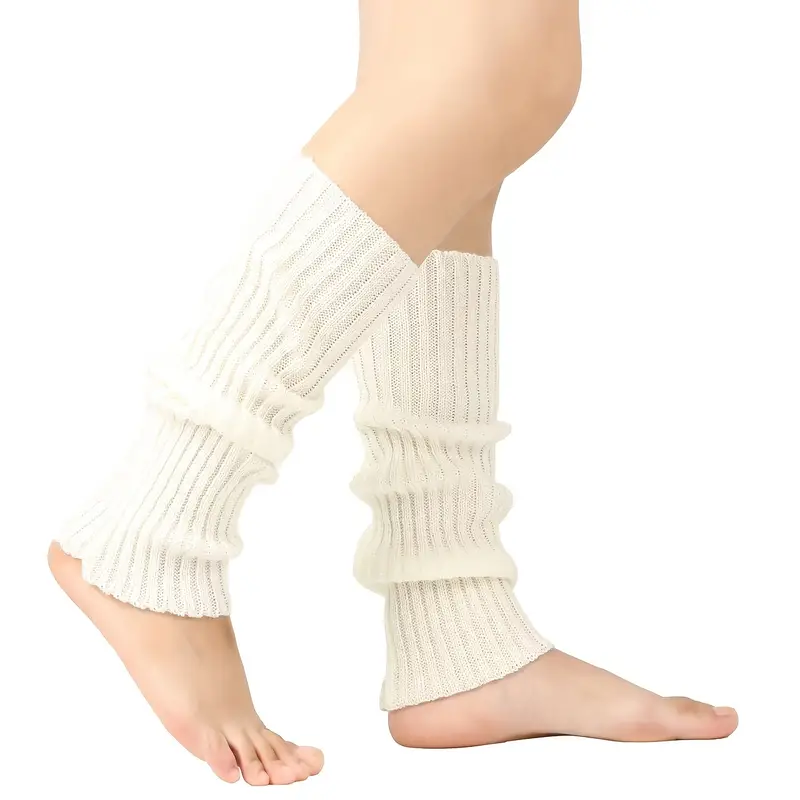80s Leg Warmers For Women, Leg Warmers 80s Ribbed Knitted Long