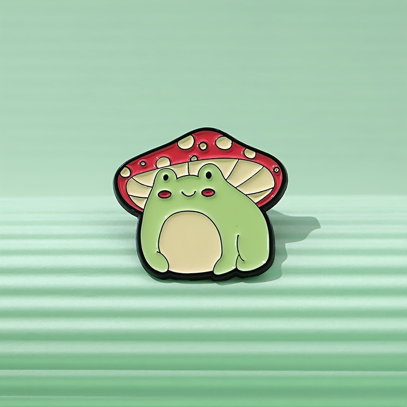 Cute Frogs Enamel Pins Frog Mushrooms Guitar Brooches Lapel - Temu