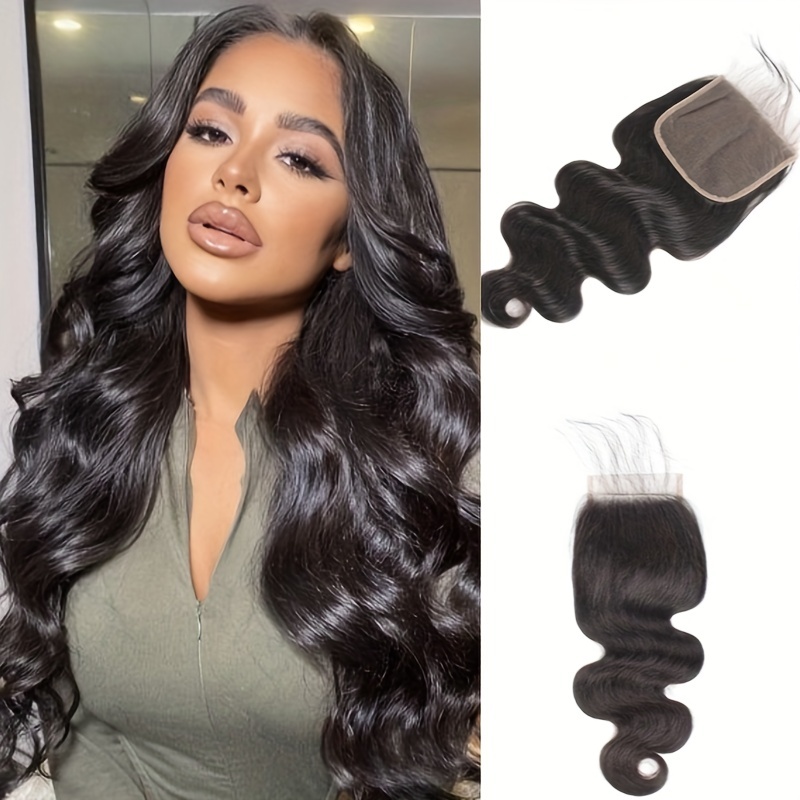 2x6 Transparent Lace Closure Braziian Remy Body Wave Human Hair