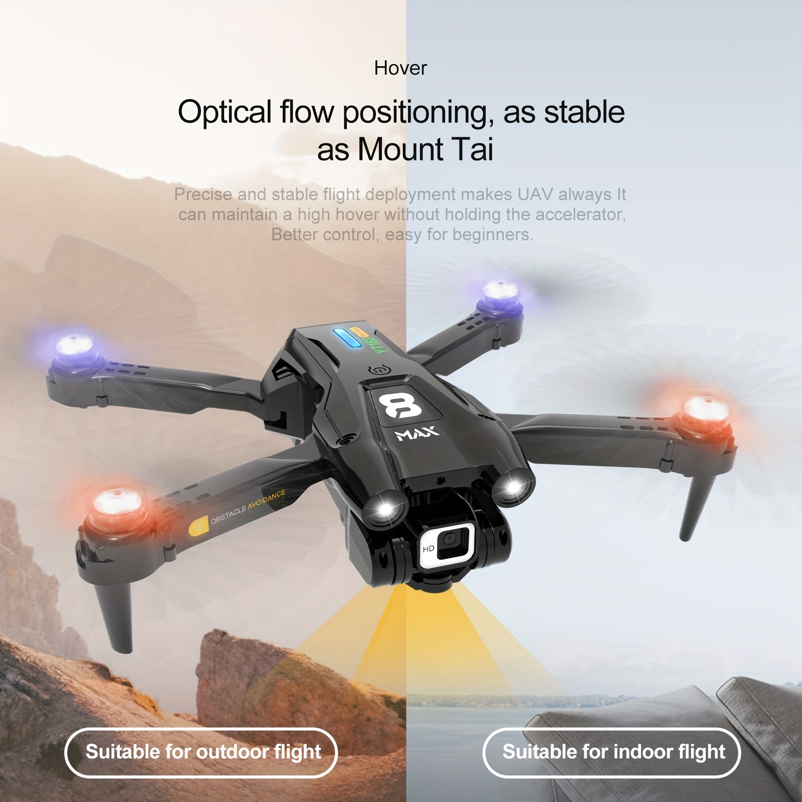yt163 foldable drone remote control and app control easy to carry four sided sensor obstacle avoidance stable flight one key return high definition camera camera angle adjustable drone details 11