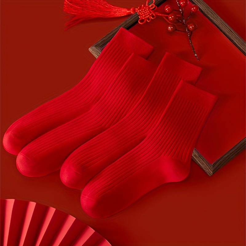 Calcetines Rojos Mujer - Temu Chile