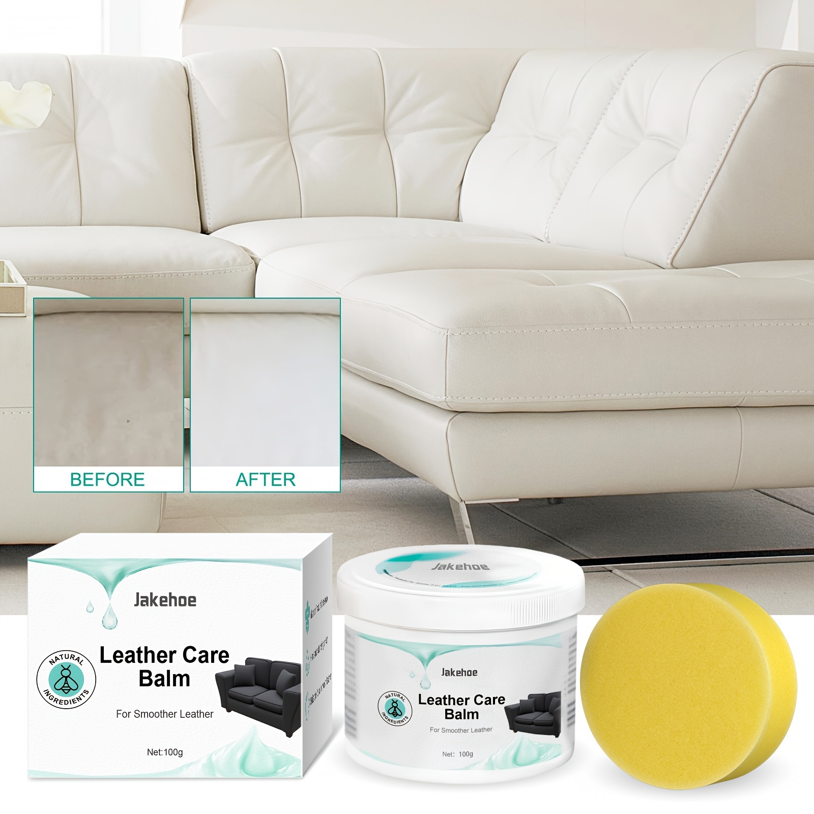 WHITE Leather Cleaner & Colour Restorer 250ml Kit for Sofa Chair Bag Shoe  Jacket