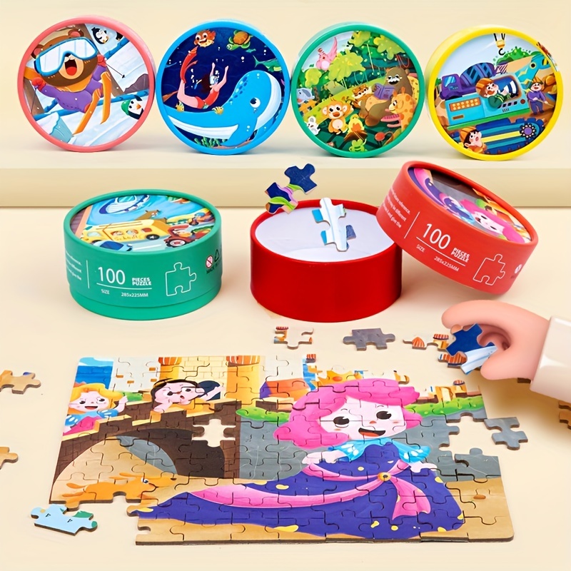 Dessin Animé Pour Enfants 100 Pièces En Boîte Scène Puzzle Conseil  Maternelle Bébé Puzzle Éducation Précoce Puzzle Jouet - Temu Belgium
