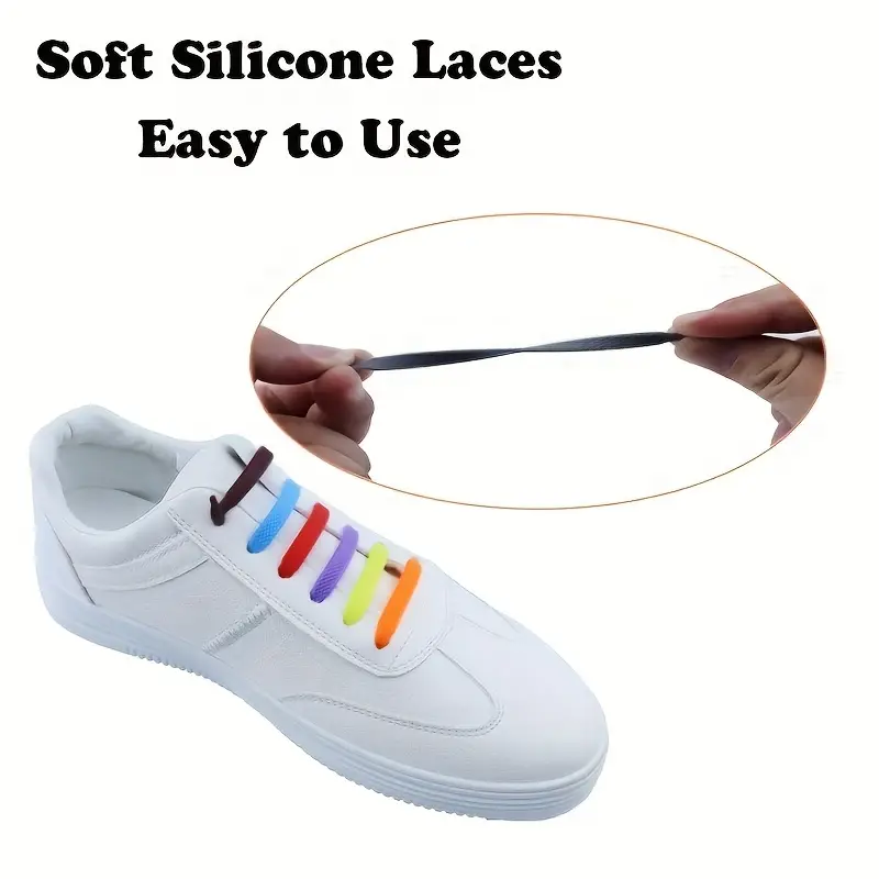 Elasticity Lazy Person Shoelaces No Tie Shoelaces Colorful - Temu