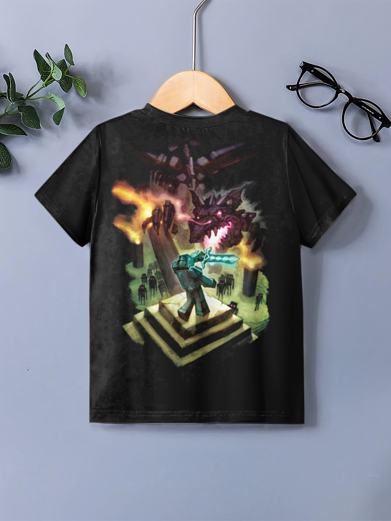 Minecraft Ender Dragon Kids Short Sleeve T-Shirt