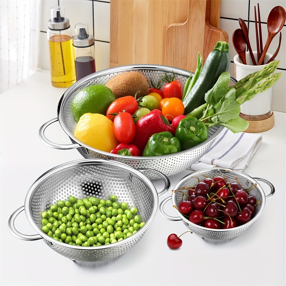 Steamer Basket Stainless Steel Drainage Basket Washing Rice - Temu