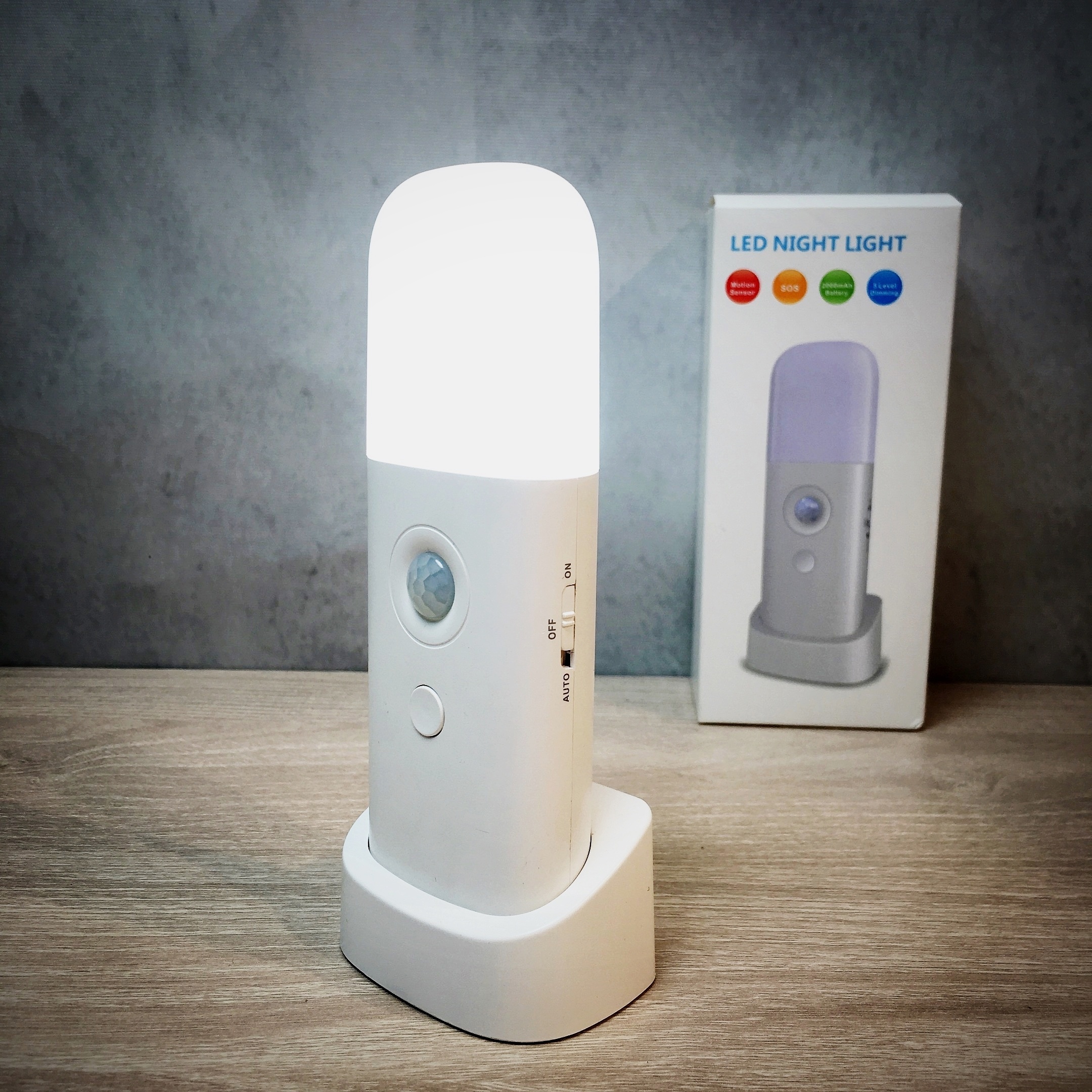 Luz nocturna con Sensor de movimiento, lámpara alimentada por pilas AAA,  almacenamiento de armario, luces de cocina, pared, escalera, armario,  pasillo, dormitorio - AliExpress