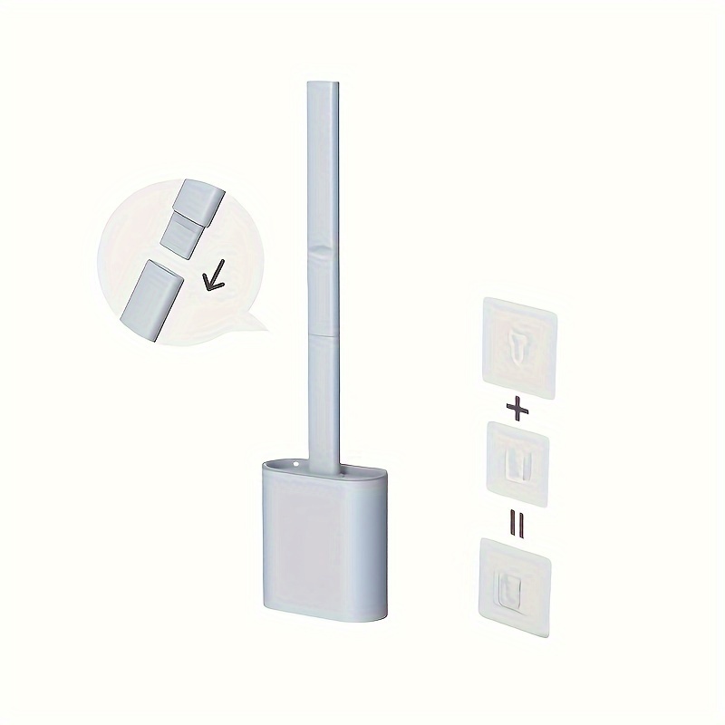 Easy to clean Silicone Toilet Brush With Holder Keep Your - Temu