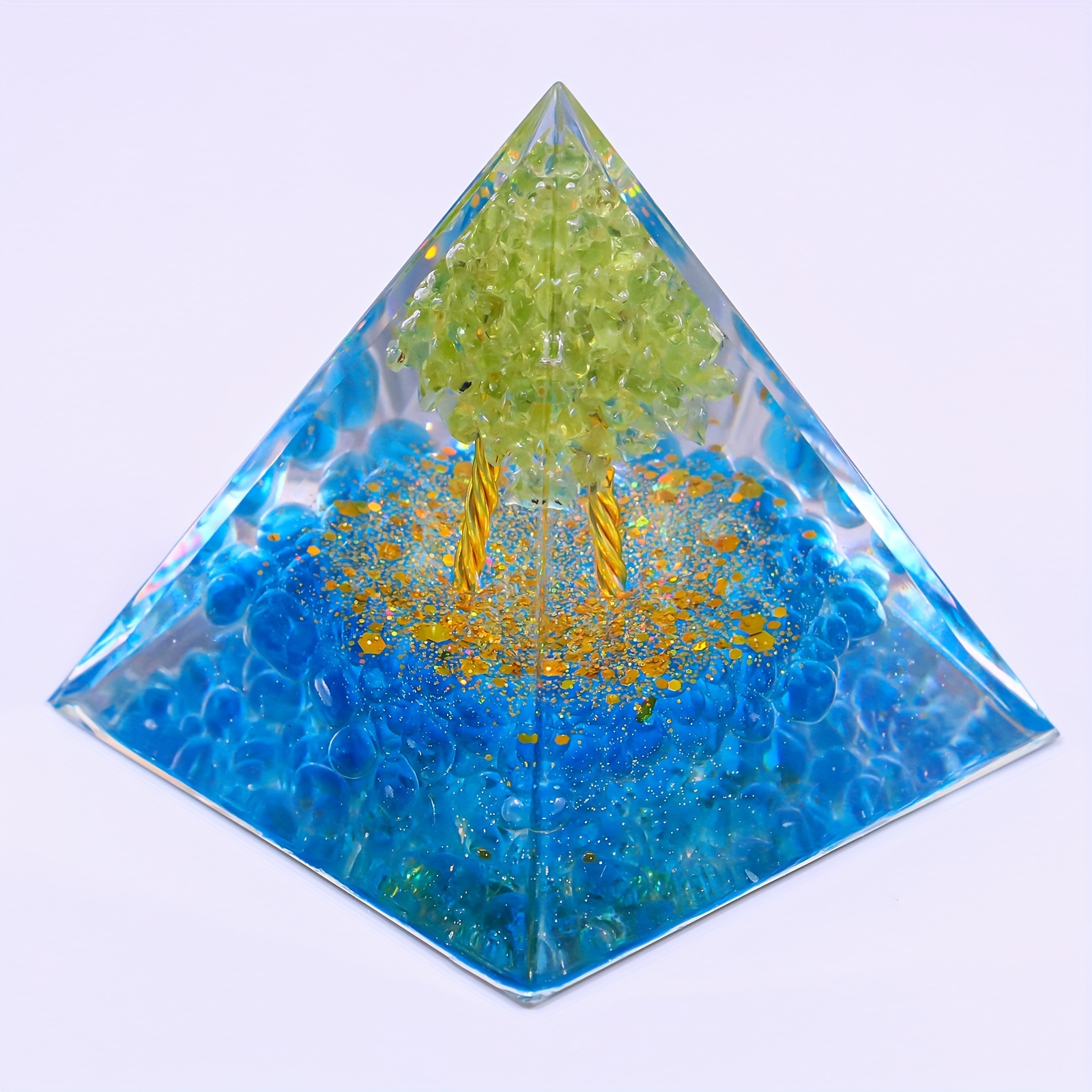 1pc Albero Di Cristallo Orgone Piramide Generatore Di Energia, Piramide Di  Fluorite Naturale, Cristalli Di Energia Curativa Per La Decorazione