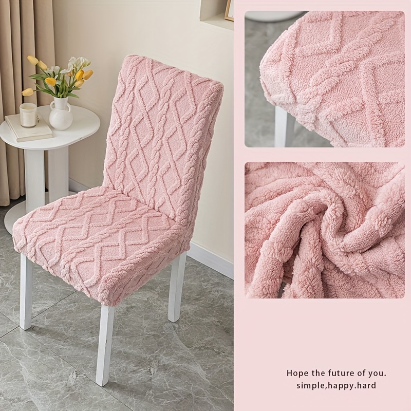 Funda para silla de oficina, color rosa, elástica, funda para