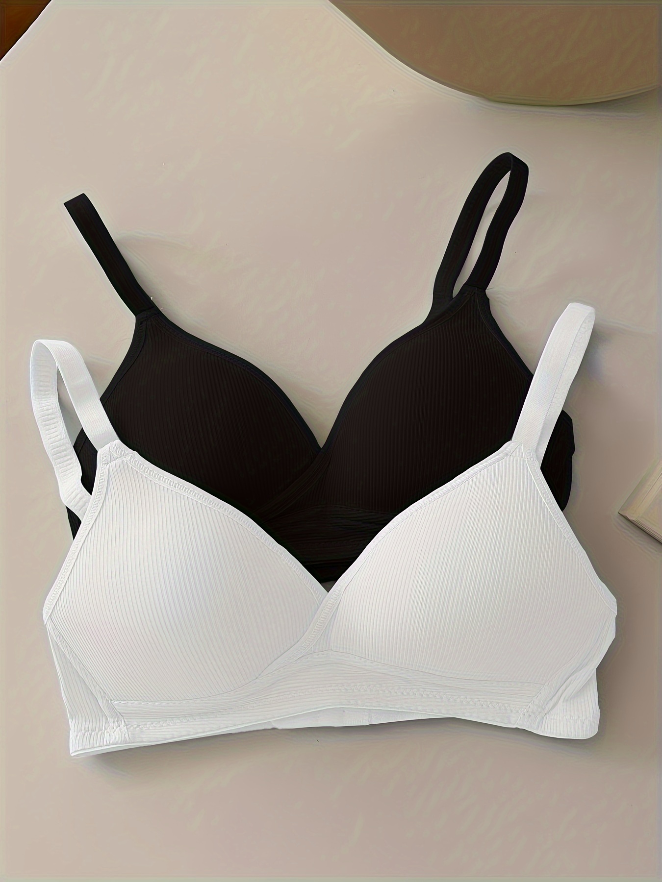 Buy online White Solid Bralette Bra from lingerie for Women by
