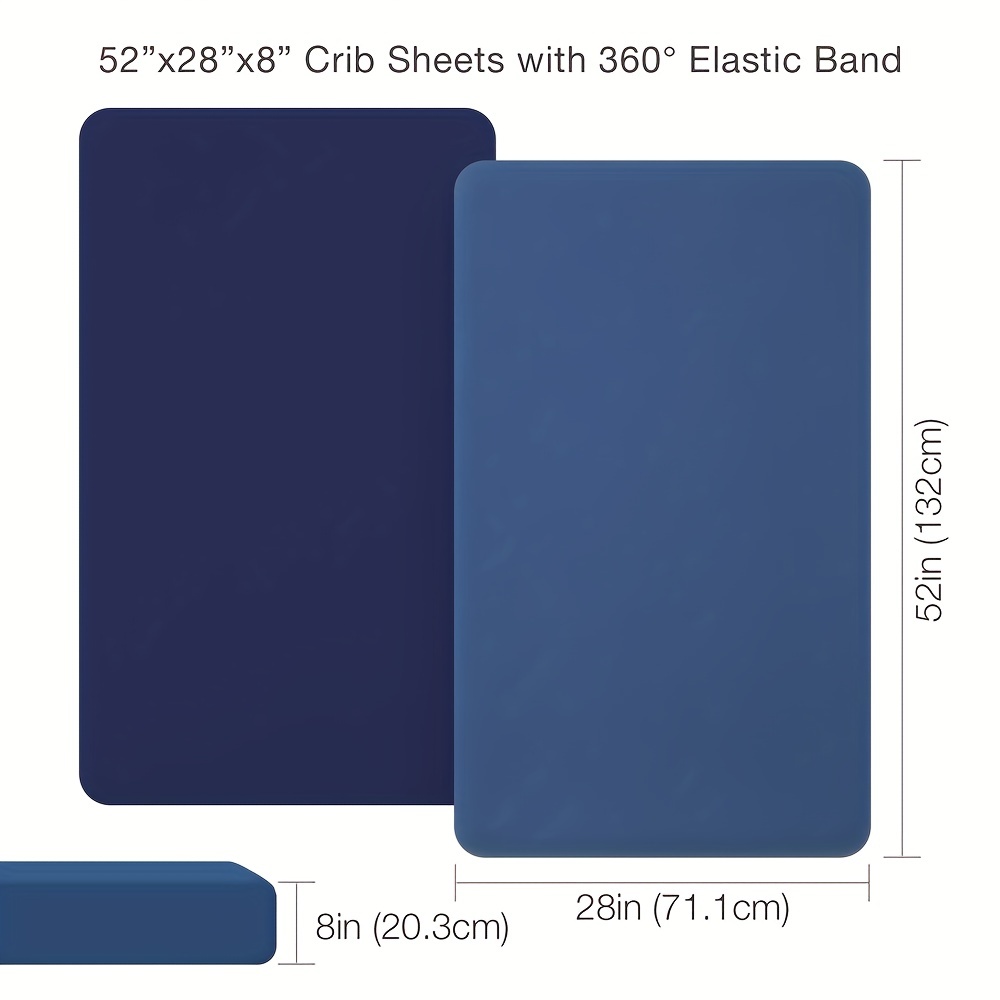 2pcs Soft Polyester Crib Fitted Sheets for Baby Mattress