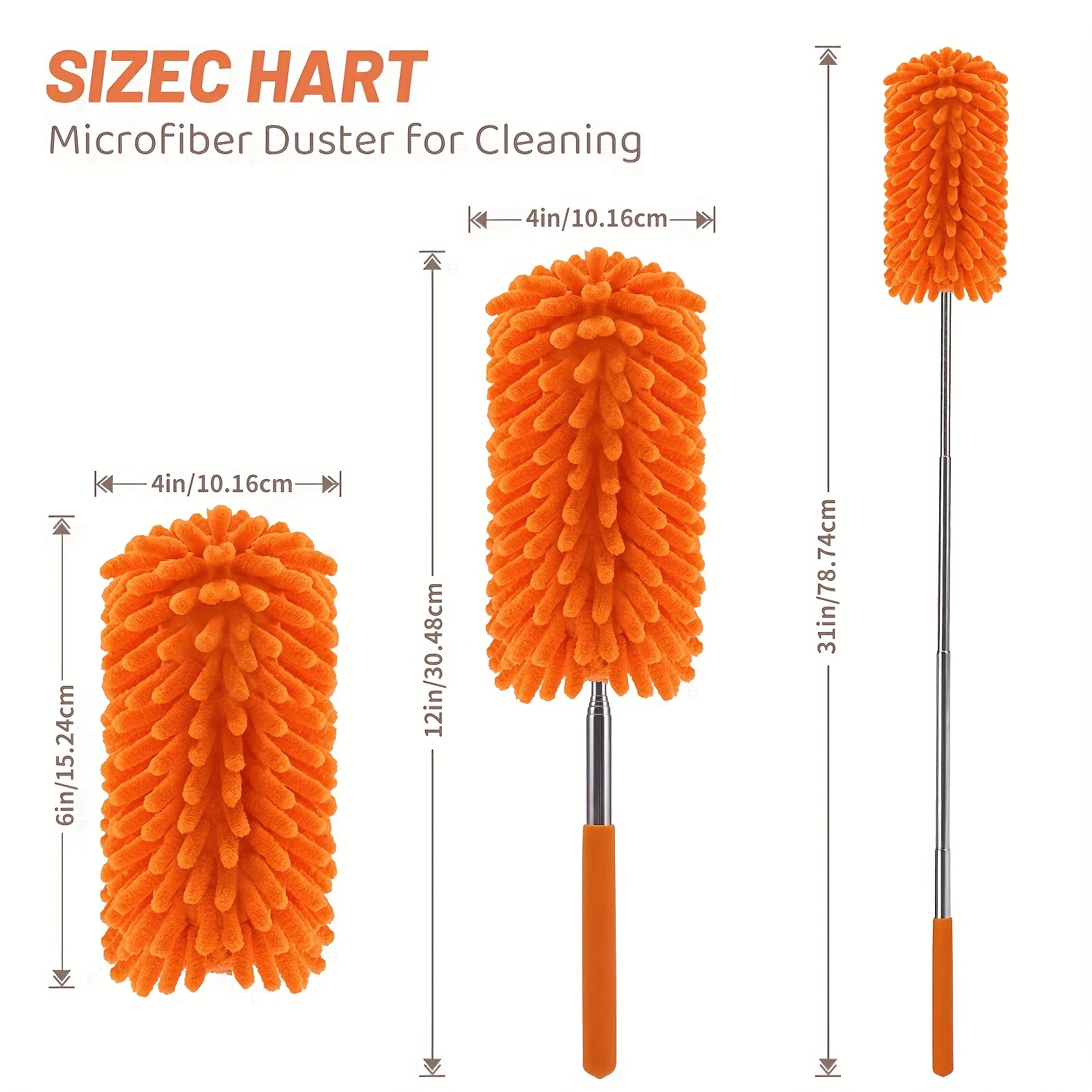  6 pcs Microfiber Stick Duster for Cleaning : Health & Household