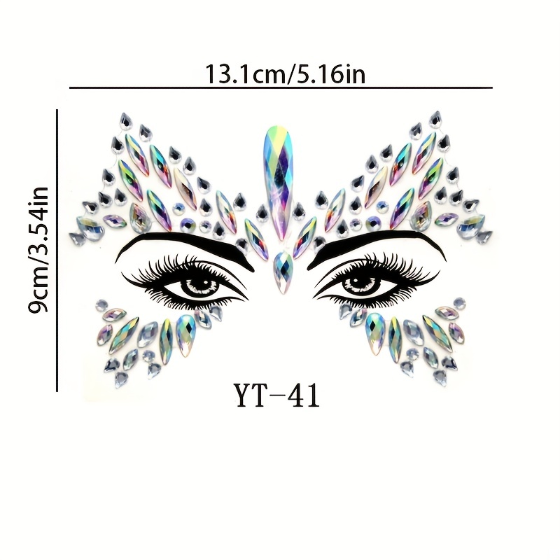 Face Jewels - Facial Jewelry with Rhinestone/Diamonds (YT -04)