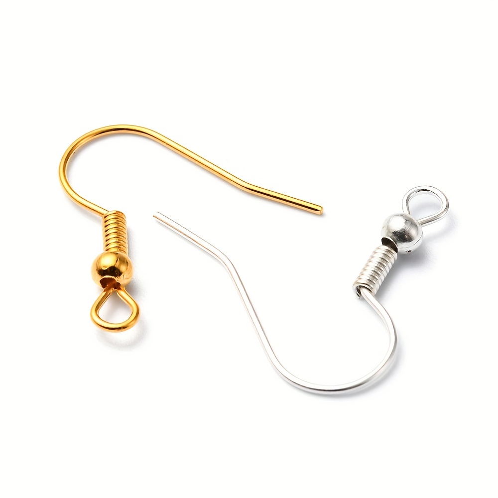 Earring Hooks 50 Balls Coils Iron Ear Hooks Earring Making - Temu