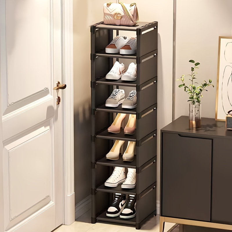 Space Saving 8 Layer Shoe Rack - Dustproof Multi-layer Cabinet For Small  And Narrow Shoes - Free Combination Shoe Storage For Home, Dormitory, And  Indoor Doorway - Temu