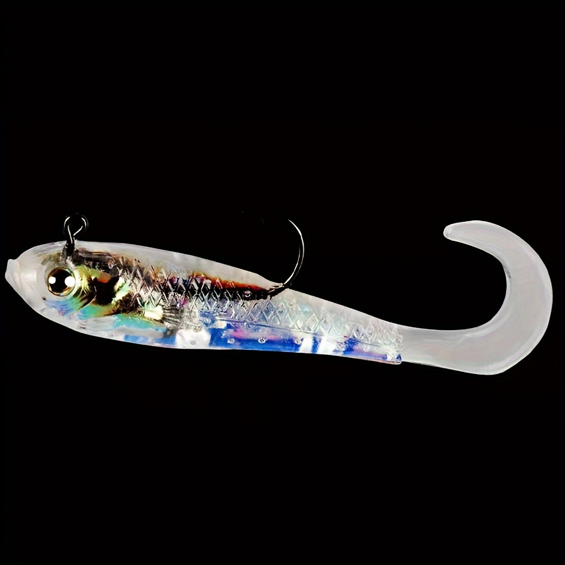 9km Tail Minnow Elastic Fishing Lure Hook Bass Trout - Temu