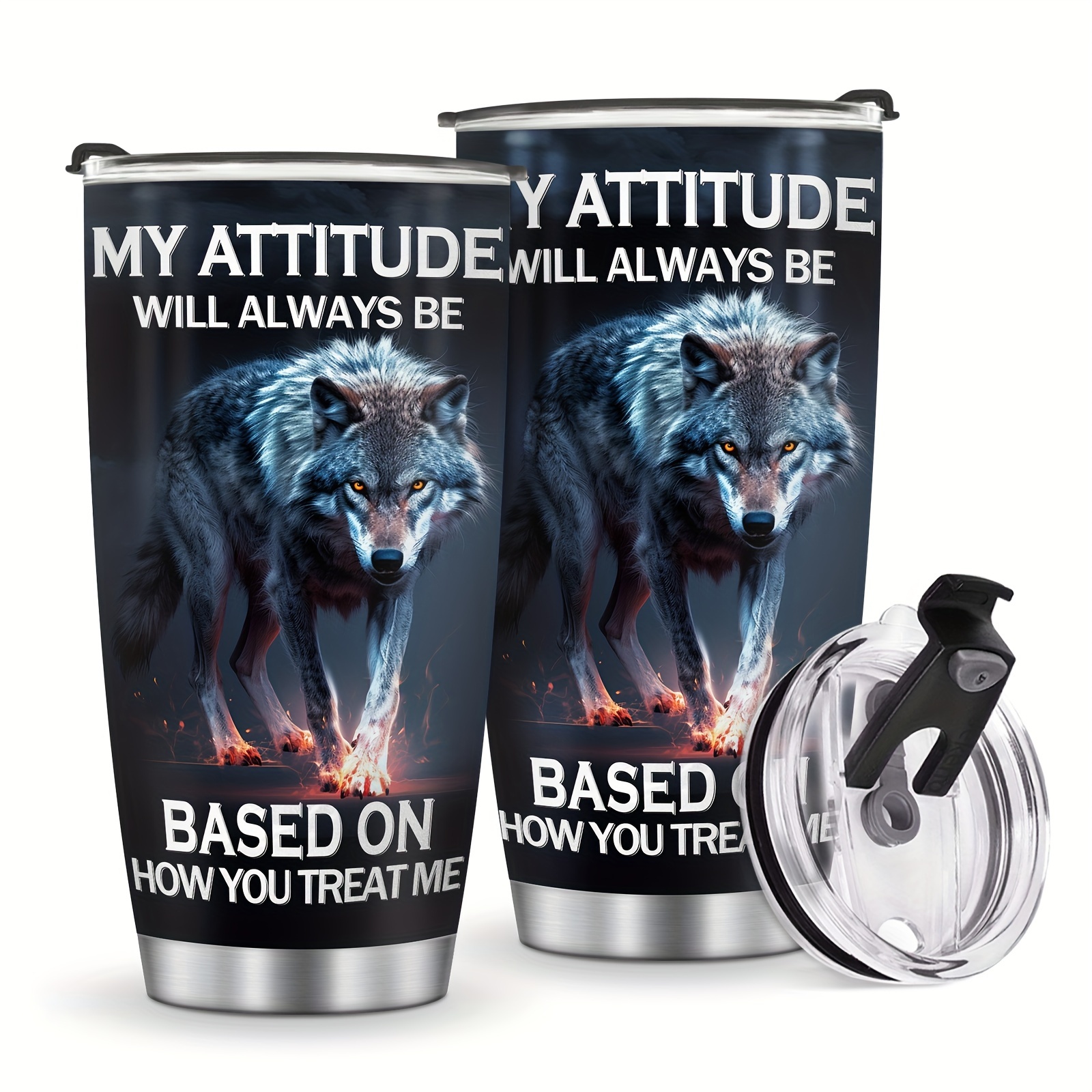 wowcugi Wolf Tumbler Wolf Gifts For Men Women 20oz Stainless Steel Ins –  Wolf Pack Wednesday