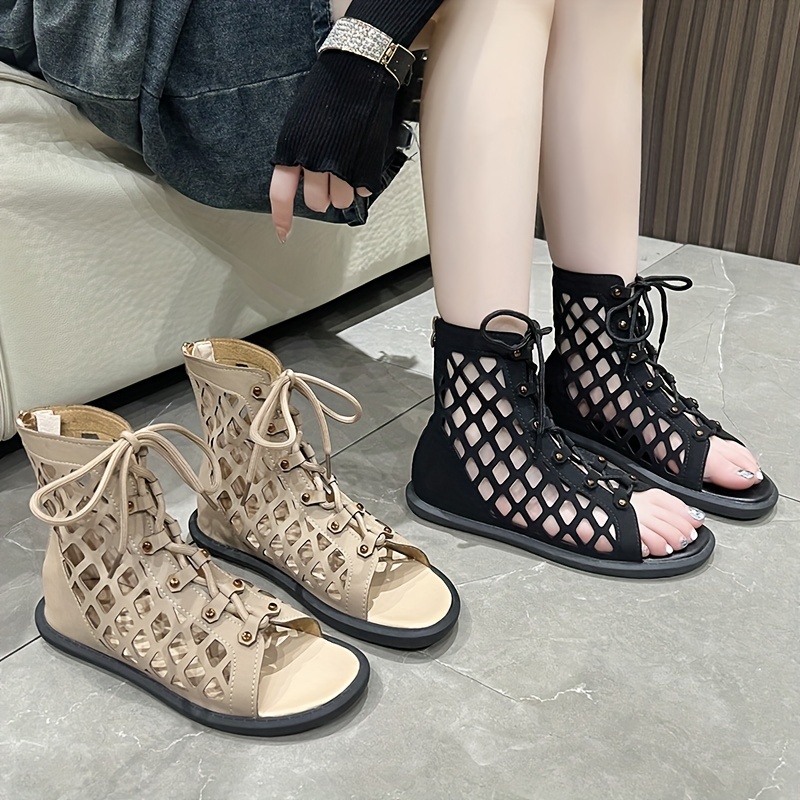 Fashion Summer Ladies Sandals Women's Roman Shoes Flat Open Toe