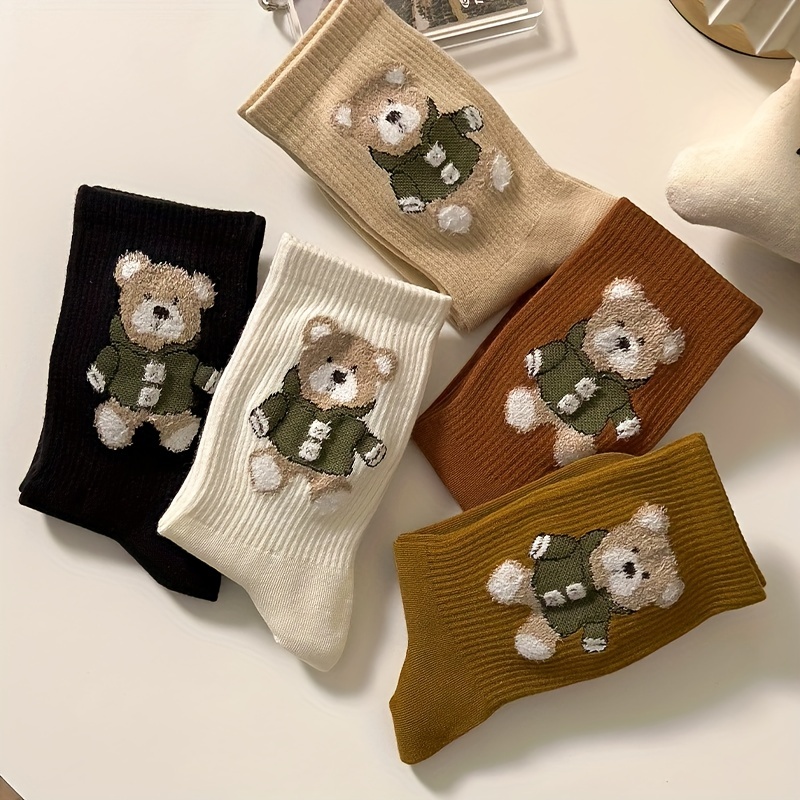 Baby Teddy Bear Rattle Socks