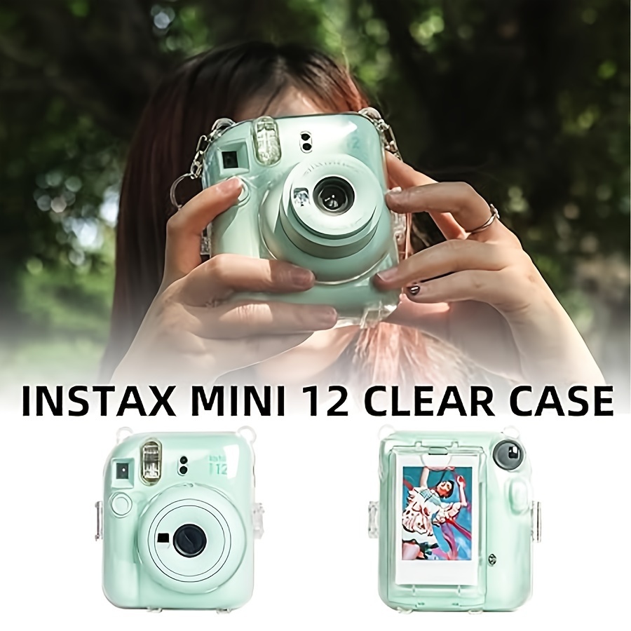 For Fuji Film Instax Mini12 Photo Bag Transparent Storage Case With Photo  Storage Camera Case DIY Sticker Shoulder Strap